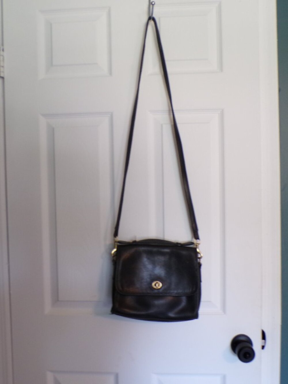 Coach 4181 Mini Lexington Flap Shoulder – Vintage Black Leather It‑Bag